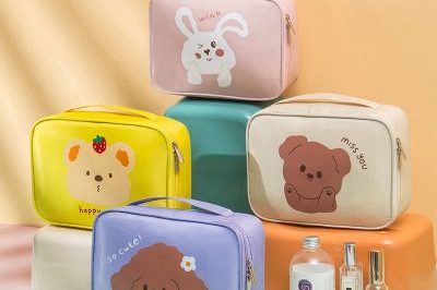 Cartoon Twill Portable Large Capacity Cosmetic Bag (5)