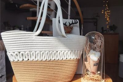 Cotton Rope Basket Woven Beach Bag (1)