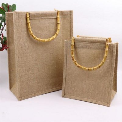 Spot Retro Bamboo Jute Bag | tote bag manufacturers